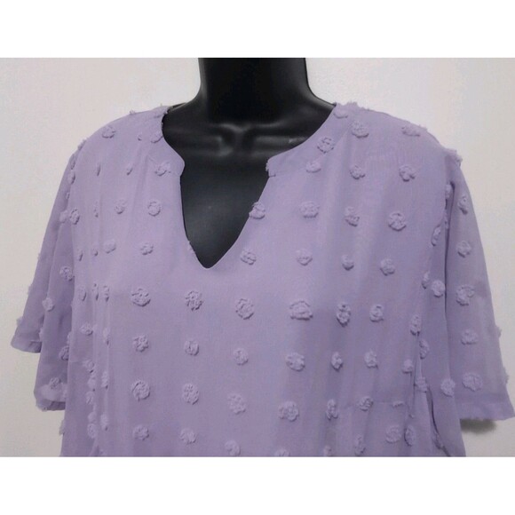 MIHOLL Womens V Neck Short Sleeve Ruffle Loose Summer Flowy Mini Dress XXL - Picture 7 of 13